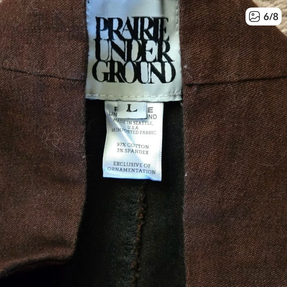 Prairie Underground knack Brown Wide Leg Pants Size L - Picture 7 of 7